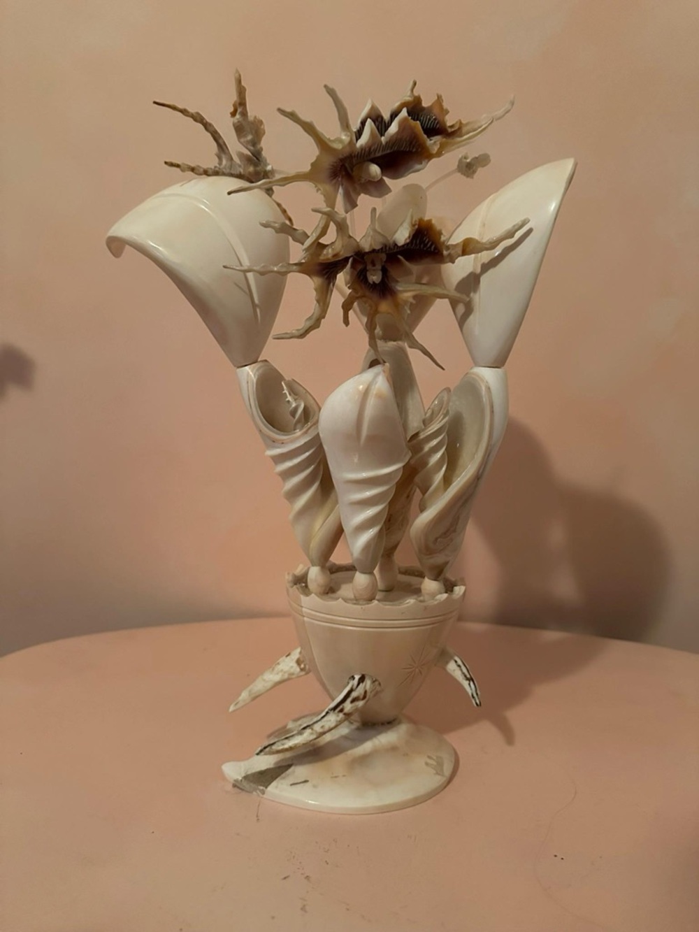 Elegant White Ceramic Floral Sculpture Vase - Decorative Home Art
